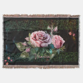 Rosenrosen in schwarz decke (Vorderseite)