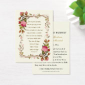 Rosenrosen Katholische Hochzeitskarte (Schreibtisch)