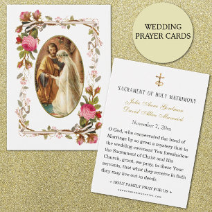 Rosenrosen Katholische Hochzeitskarte
