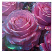 Rosenrosen Keramik Tile Fliese (Vorderseite)