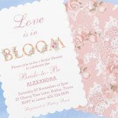 Rosenrosen-Liebe ist im Brautparty Blüten Einladung
