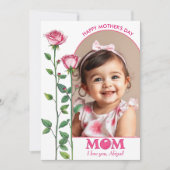 Rosenrosen Liebe MAMA Muttertagsfest Foto Feiertagskarte (Vorderseite)