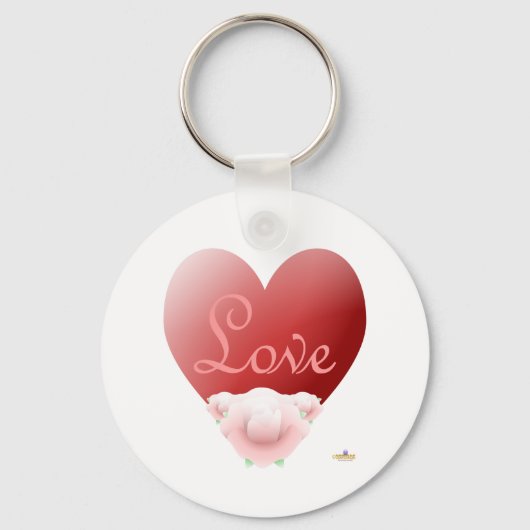 Rosenrosen-Liebe Schlüsselanhänger (Vorderseite)