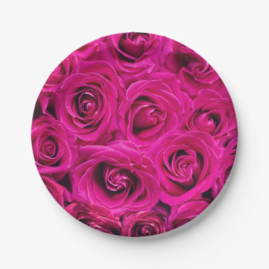 Rosenrosen (Liebe und Romantik) Pappteller (Vorderseite)