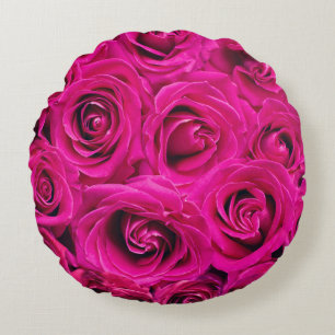 Rosenrosen (Liebe und Romantik) Rundes Kissen