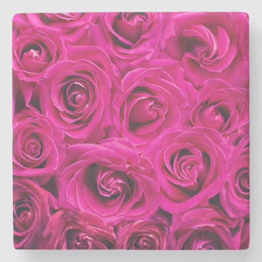 Rosenrosen (Liebe und Romantik) Steinuntersetzer (Vorderseite)