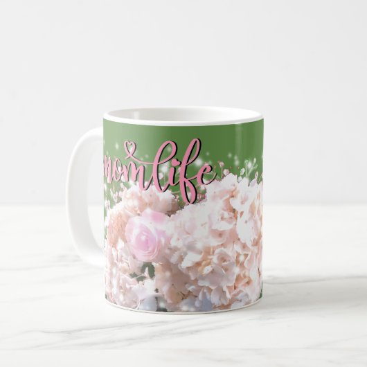 Rosenrosen #momlife kaffeetasse (Vorderseite Links)