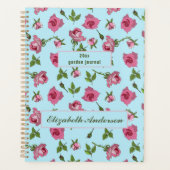 Rosenrosen-Oberflächendesign auf blauem Planen Planer (Vorderseite)