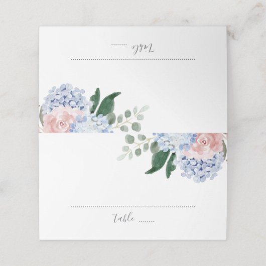 Rosenrosen Platzkarte (Außenseite Aufgefaltet)