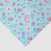 Rosenrosen Romantische Liebe Muster Valentinstag Seidenpapier (Ausschnitt)