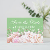 Rosenrosen, rosa Hydrangeas Save The Date (Stehend Vorderseite)