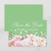 Rosenrosen, rosa Hydrangeas Save The Date (Vorne/Hinten)
