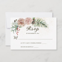 Rosenrosen Rosen Grüne Hochzeit RSVP Karte