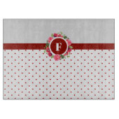 Rosenrosen-Rosen-Rosenbläser-Monogramm Wreath Schneidebrett (Vorderseite)