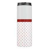 Rosenrosen-Rosen-Rosenbläser-Monogramm Wreath Thermosbecher (Rückseite)