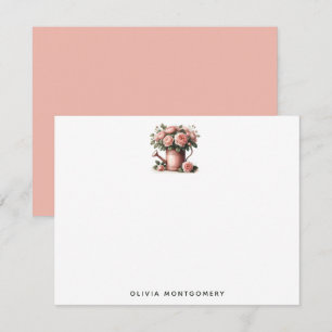 Rosenrosen Rosen Rustikales Wasser kann persönlich Mitteilungskarte