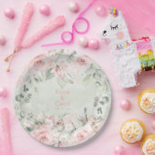 Rosenrosen, rot, Hochzeit 9 Zoll Abendessen Pappteller (Party)