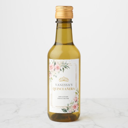 Rosenrosen, rötlich-rötlich weinetikett (Vorderseite)