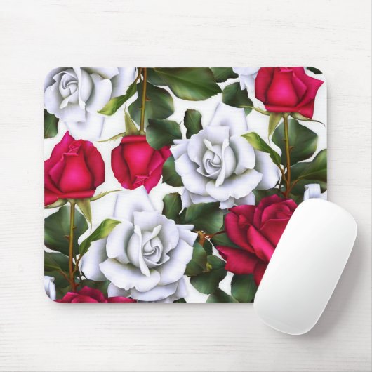 Rosenrosen Shabby Chic Rustikal Modernes Glam Mousepad (Mit Mouse)