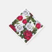 Rosenrosen Shabby Chic Rustikal Modernes Glam Serviette (Ecke)