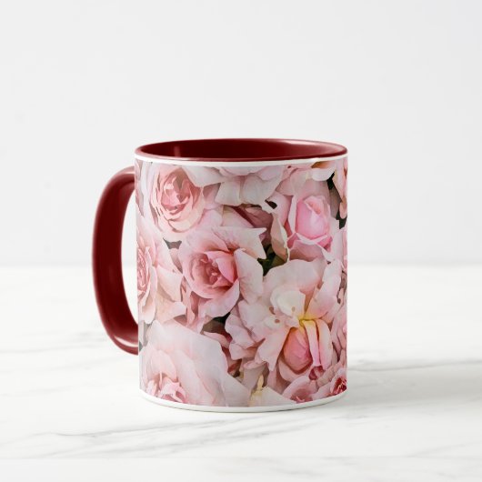 Rosenrosen-Tasse Tasse (Vorderseite Links)