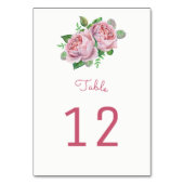 Rosenrosen-Tischnummer-Karten Tischnummer (Rückseite)