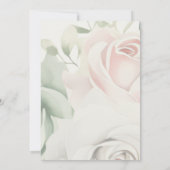 Rosenrosen und Personalisierte Hochzeit Einladung (Rückseite)