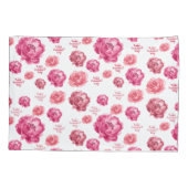 Rosenrosen Valentinstag Kissenbezug (Rückseite-Links)