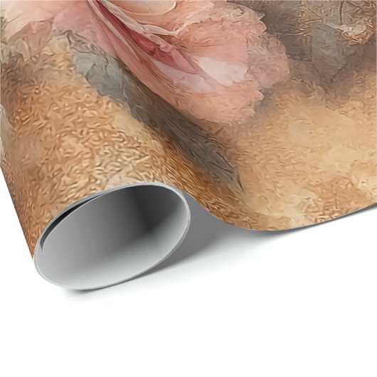 Rosenrosen, Vintag Geschenkpapier (Rolleneckpunkt)