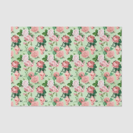 Rosenrosen Vintag Style Seidenpapier (Vorderseite)