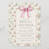 Rosenrosen Vintages Brautparty Einladung (Vorne/Hinten)