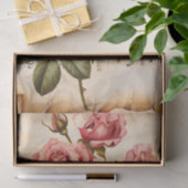 Rosenrosen Vintages Notenblatt Ephemeride Seidenpapier (Geschenk)