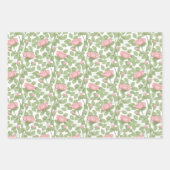 Rosenrot auf weiß geschenkpapier set (Vorderseite 2)