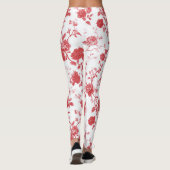 Rosenrot Floral Leggings (Rückseite)