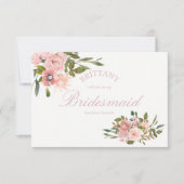 Rosenrot wird meine Bridesmaid sein Einladung (Vorderseite)