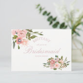 Rosenrot wird meine Bridesmaid sein Einladung (Stehend Vorderseite)