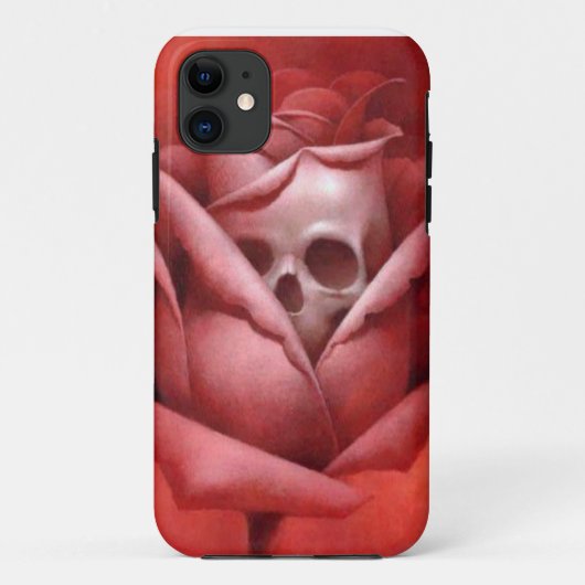 Rosenschädel auf iphone Fall Case-Mate iPhone Hülle (Rückseite)