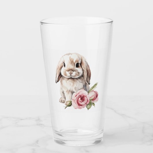 Rosenschleife Eared Rabbit Glas (Vorderseite)