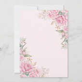 Rosenschmetterling Quinceañera Gold Geometrie in Einladung (Rückseite)