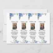 Rosenschmetterlinge Beerdigung von Lesezeichen Einladung (Vorderseite)