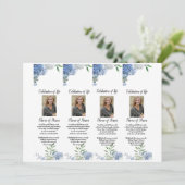 Rosenschmetterlinge Beerdigung von Lesezeichen Einladung (Stehend Vorderseite)