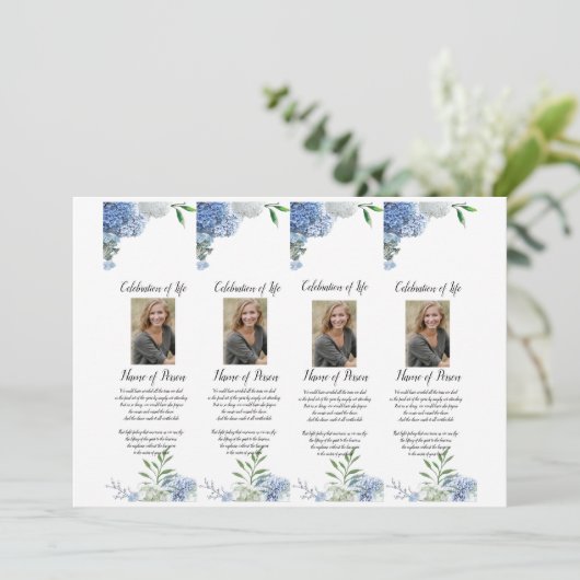 Rosenschmetterlinge Beerdigung von Lesezeichen Einladung (Stehend Vorderseite)