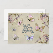 Rosenschmetterlinge Postkarte (Vorne/Hinten)