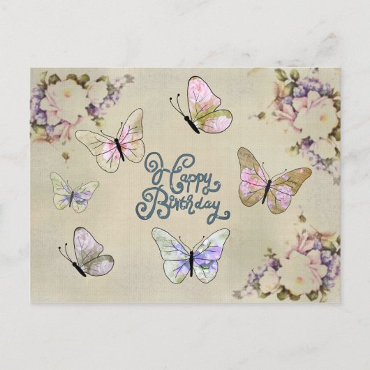 Rosenschmetterlinge Postkarte (Vorderseite)