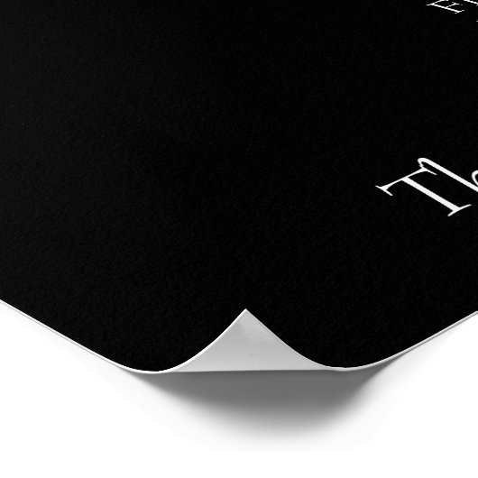 Rosenschwarzer Jahrgang Hochzeitsfeier Programm Poster (Ecke)