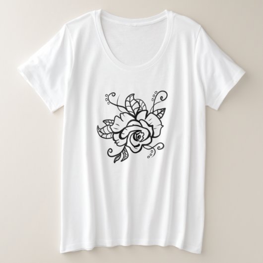Rosenshirt Große Größe T-Shirt (Design vorne)