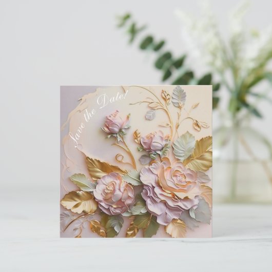 Rosenskulptur in Rosa Ankündigung (Stehend Vorderseite)