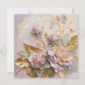 Rosenskulptur in Rosa Ankündigung (Vorderseite)