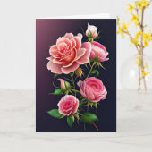 Rosensteine auf Lila Hintergrund Valentine Karte (Gelbe Blume)