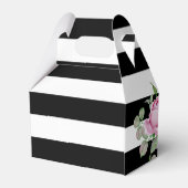 Rosensteine auf schwarzen Streifen Geschenkschachtel (Rückseite)